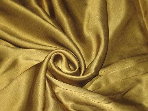 MUSTARD OLIVE SILK SATIN