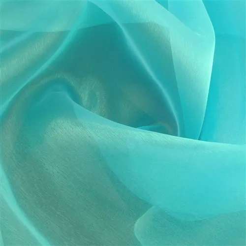 POLYESTER ORGANZA BLUE